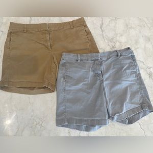 J. Crew chino shorts bundle 6” inseam, women’s size 10